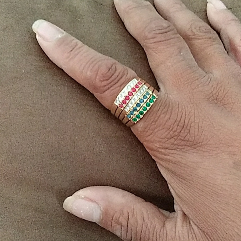 Avon Gold tone Precious Colored Interchangeable